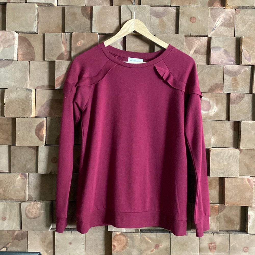 Liz Claiborne petite long sleeved ruffle top